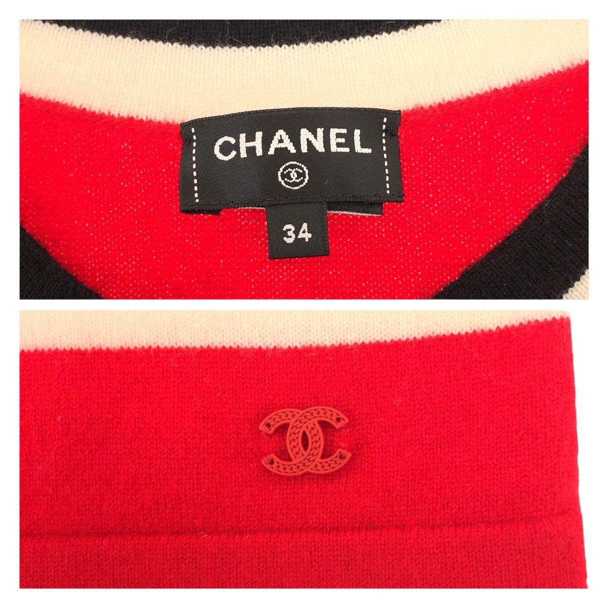 Chanel Chanel Chanel Coco Mark Cashmere Knit T-shirt Others Tops P77451K11189 DUTY FREE for USA Size ONE SIZE - 5 Thumbnail