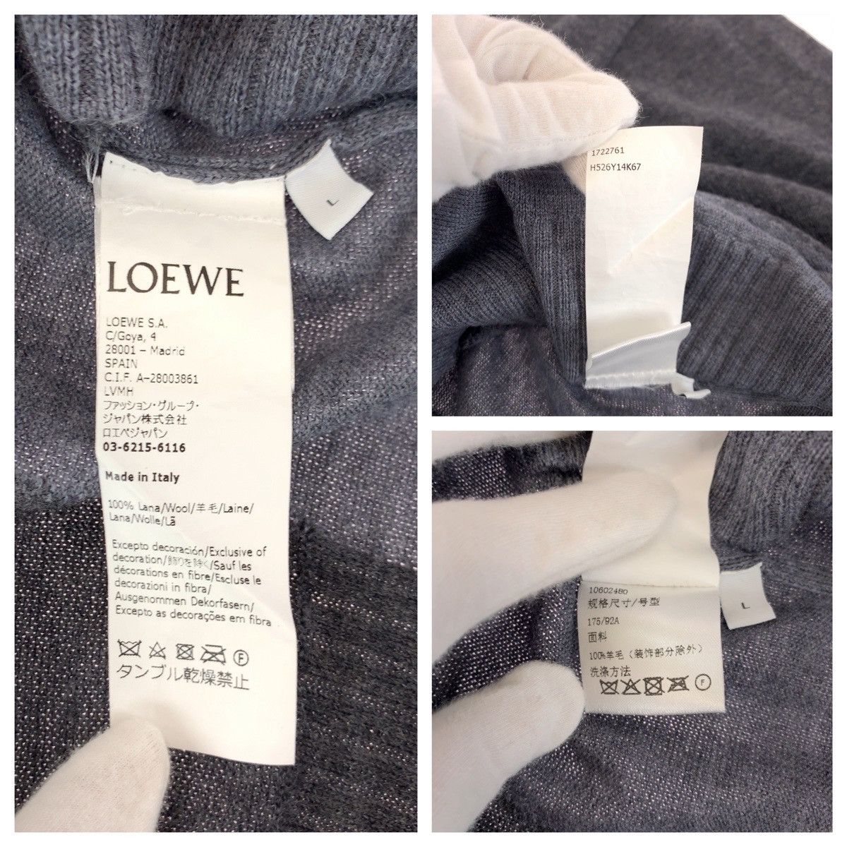Loewe Loewe Loewe Anagram Wool Knitwear Others Tops DUTY FREE for USA Size ONE SIZE - 4 Thumbnail
