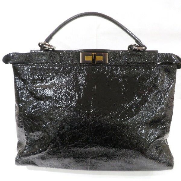 Fendi Fendi Fendi Peekaboo Patent Leather 2way Bag Enamel Shoulder Bag DUTY FREE for USA Size ONE SIZE - 2 Thumbnail