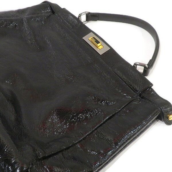 Fendi Fendi Fendi Peekaboo Patent Leather 2way Bag Enamel Shoulder Bag DUTY FREE for USA Size ONE SIZE - 9 Thumbnail