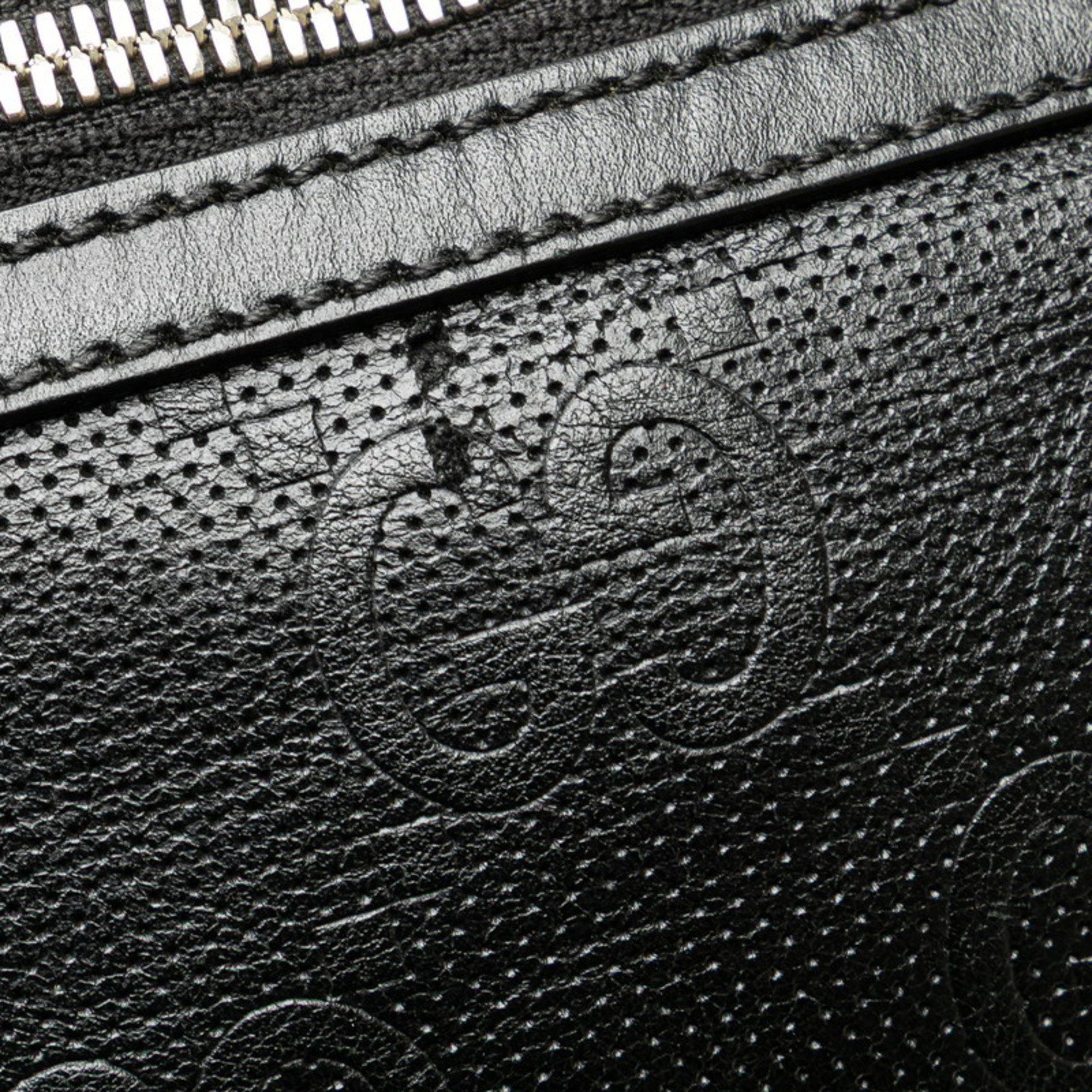 Gucci Gucci GG embossed belt bag, waist body bag 658582, black leather, women's. Size ONE SIZE - 5 Thumbnail