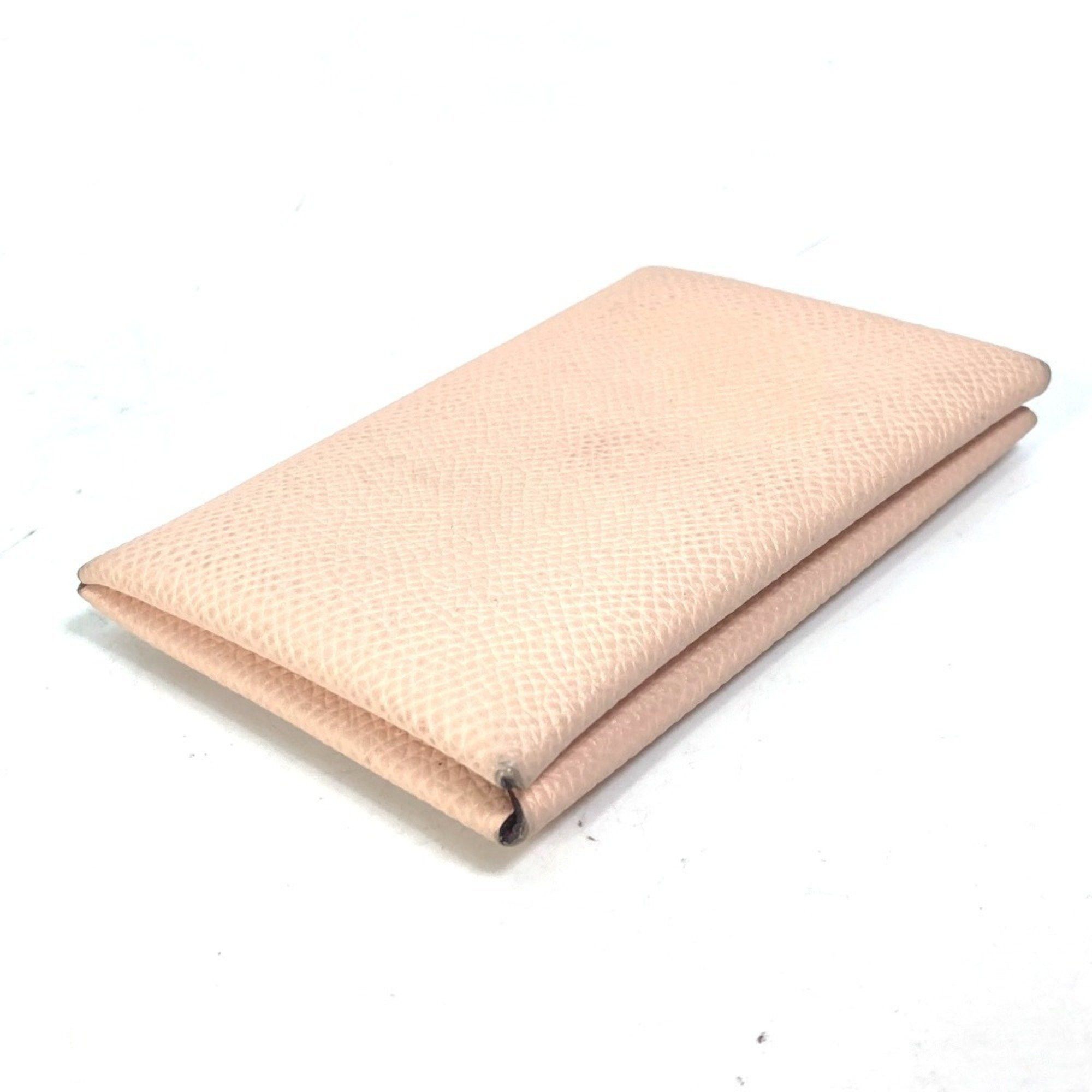 Hermes HERMES Hermès Two-tone Calvi Verso Business Card Case, Bifold, Pass Epson, Women's, Pink Size ONE SIZE - 3 Thumbnail
