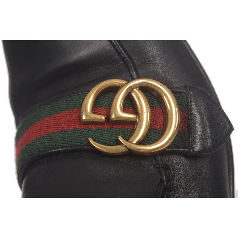 Gucci Gucci Leather Mid-Heel Loafer Black 0079 Size US 8.5 / EU 41-42 - 8 Thumbnail