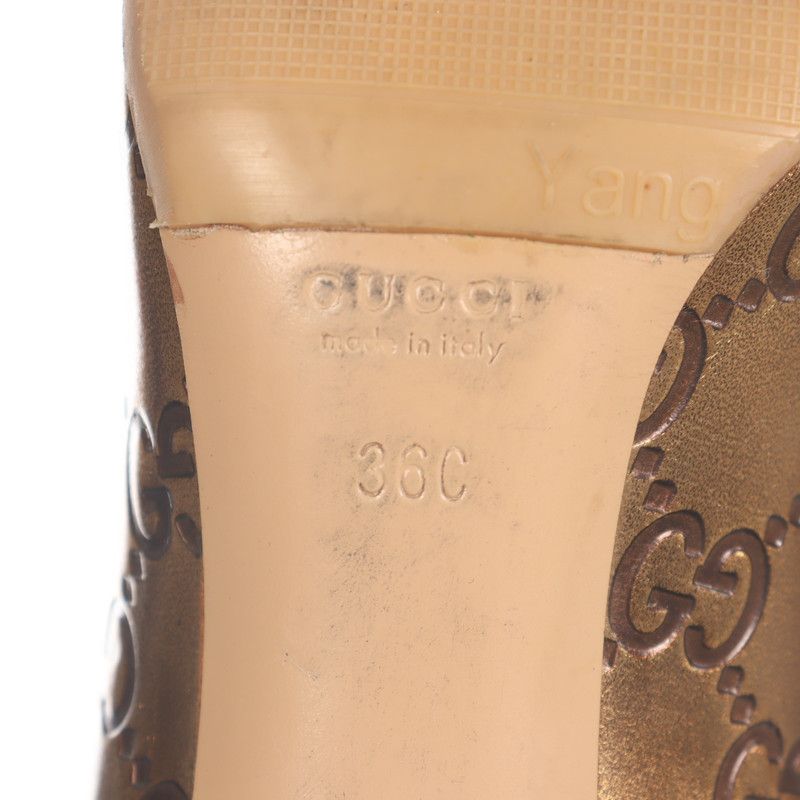 Gucci Gucci Gold High Heel Shoes 0079 Size US 6.5 / EU 39-40 - 5 Thumbnail