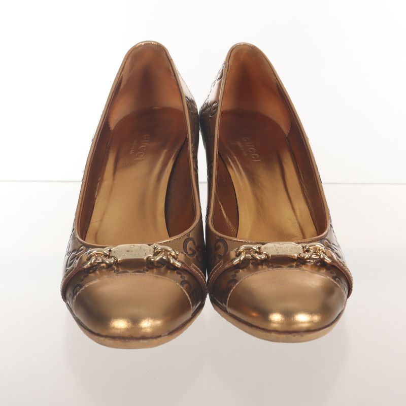 Gucci Gucci Gold High Heel Shoes 0079 Size US 6.5 / EU 39-40 - 2 Thumbnail