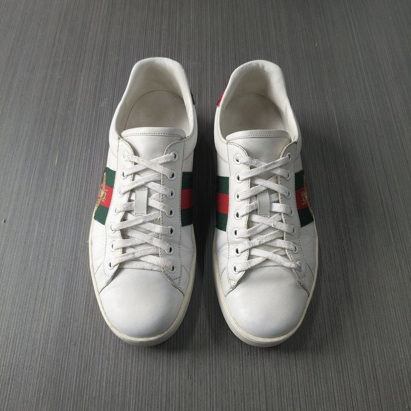 Gucci Gucci ACE Leather Fashion Sneakers for Men 0079 Size US 8 / EU 41 - 2 Thumbnail