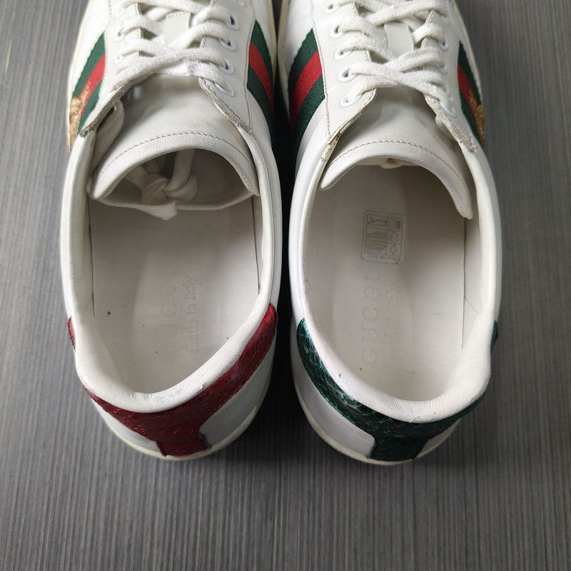 Gucci Gucci ACE Leather Fashion Sneakers for Men 0079 Size US 8 / EU 41 - 12 Thumbnail