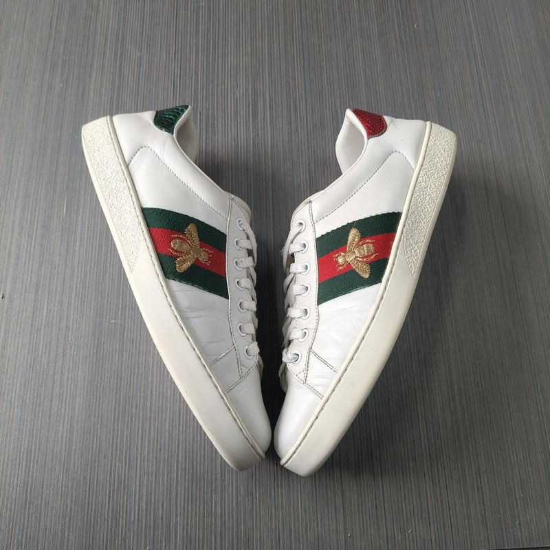 Gucci Gucci ACE Leather Fashion Sneakers for Men 0079 Size US 8 / EU 41 - 11 Thumbnail