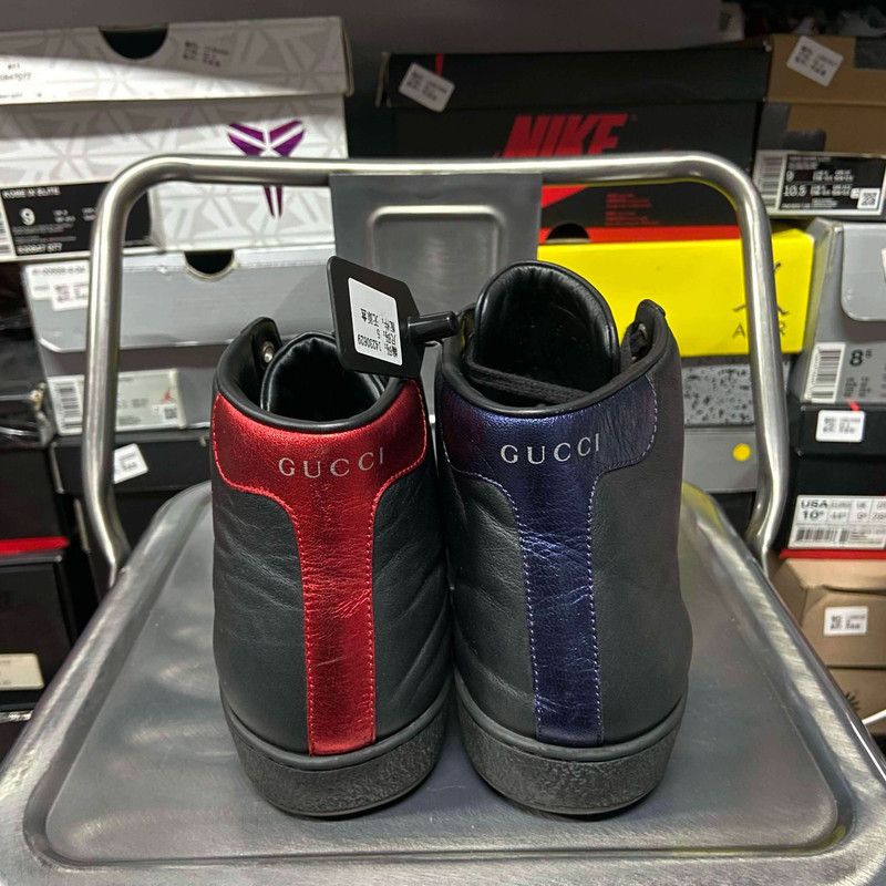 Gucci Gucci High-Top Leather Fashion Sneakers for Men 0079 Size US 6.5 / EU 39-40 - 3 Thumbnail