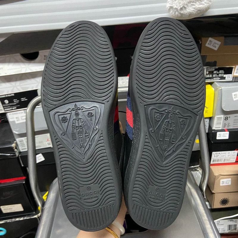 Gucci Gucci High-Top Leather Fashion Sneakers for Men 0079 Size US 6.5 / EU 39-40 - 4 Thumbnail