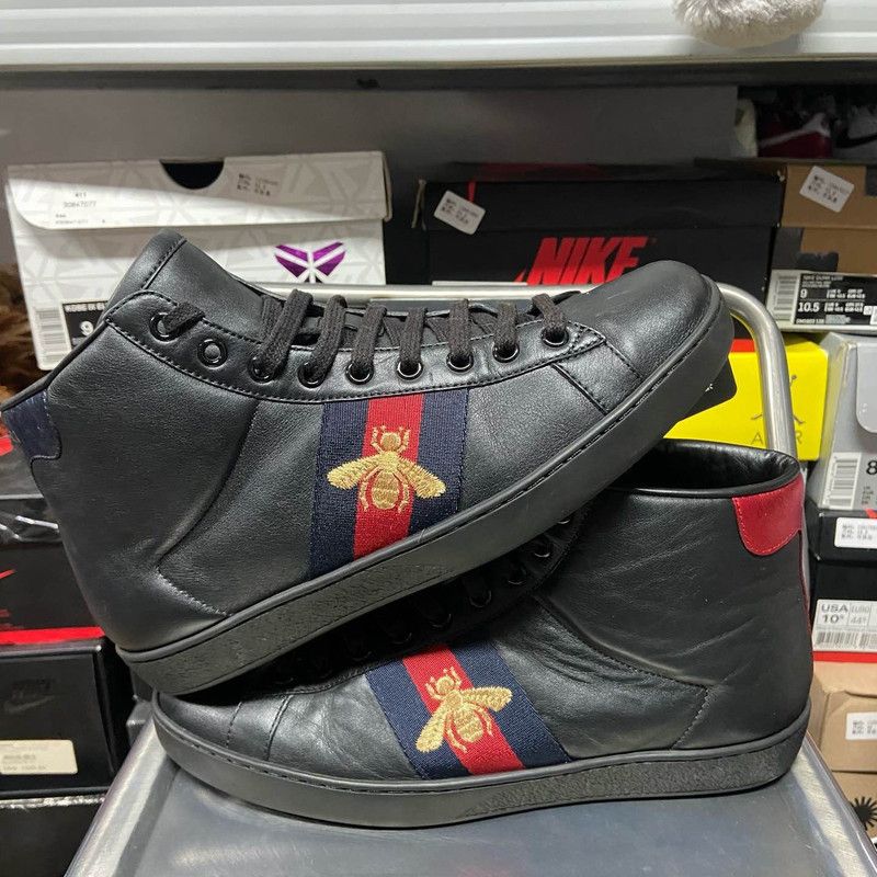 Gucci Gucci High-Top Leather Fashion Sneakers for Men 0079 Size US 6.5 / EU 39-40 - 7 Thumbnail