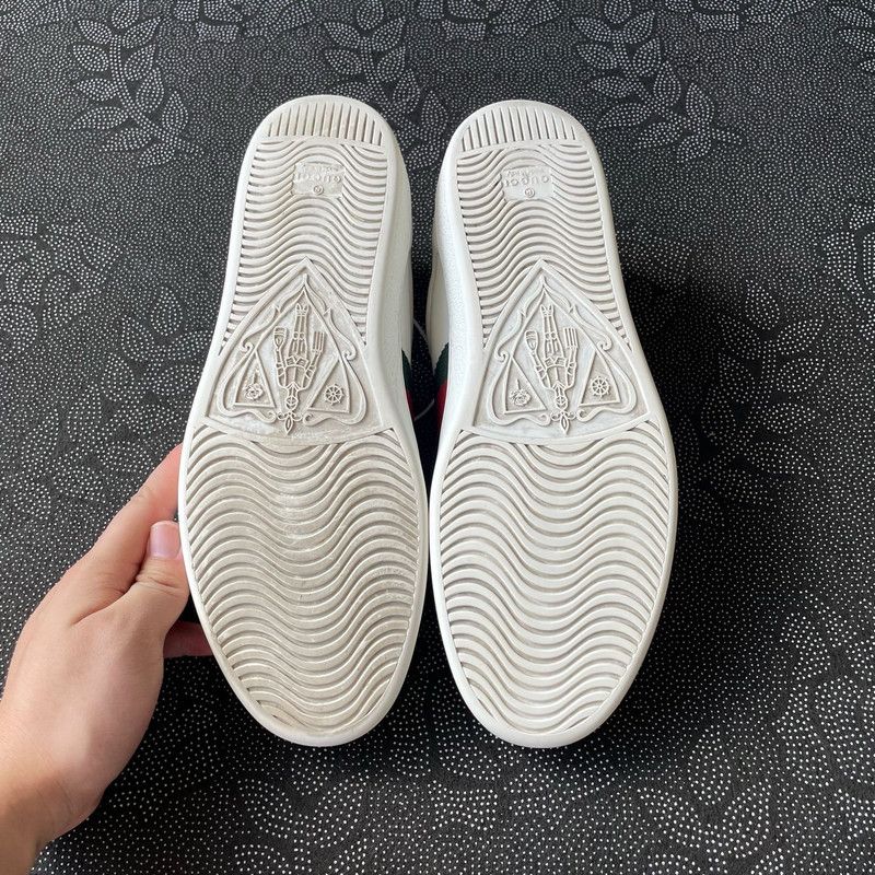 Gucci Gucci ACE Leather Platform Sneakers for Men 0079 Size US 9.5 / EU 42-43 - 4 Thumbnail