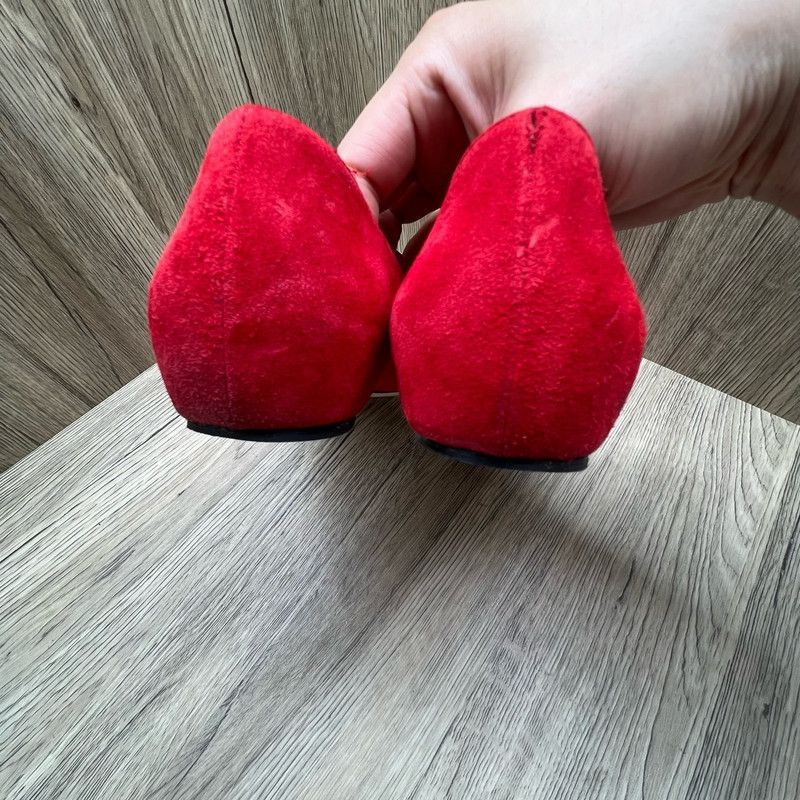 Gucci Classic Red Leather Double Tiger Flat Shoes 0079