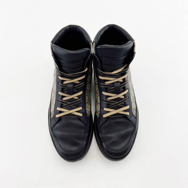 Gucci Gucci Leather High-Top Casual Sneakers for Men 0079 Size US 8 / EU 41 - 2 Thumbnail