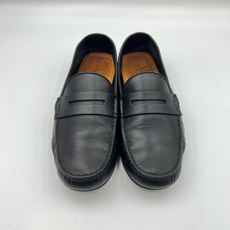 Gucci Gucci Black Leather Driving Loafers for Men 0079 Size US 8.5 / EU 41-42 - 2 Thumbnail