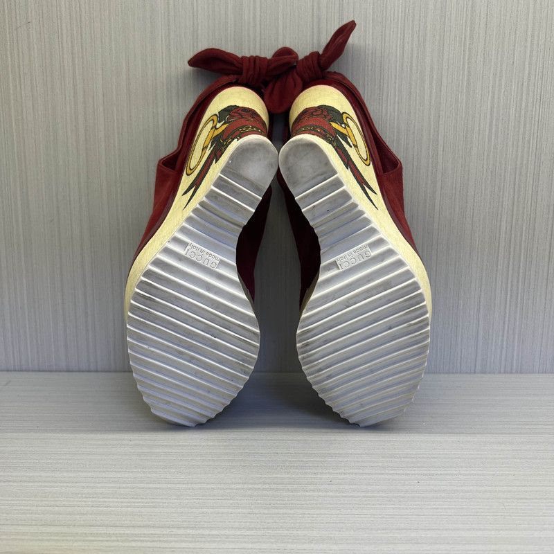 Gucci Gucci Red and White Wedge Sandals 0079 Size US 5.5 / EU 38 - 4 Thumbnail