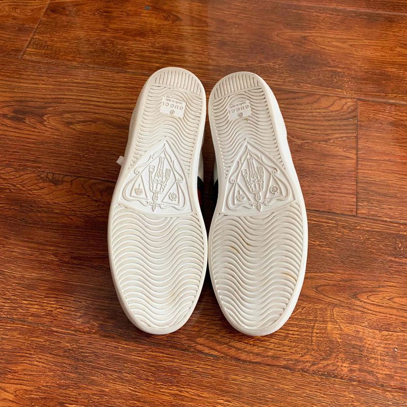Gucci Gucci Ace Leather Bee Low-Top Sneakers 0079 Size US 6.5 / EU 39-40 - 6 Thumbnail