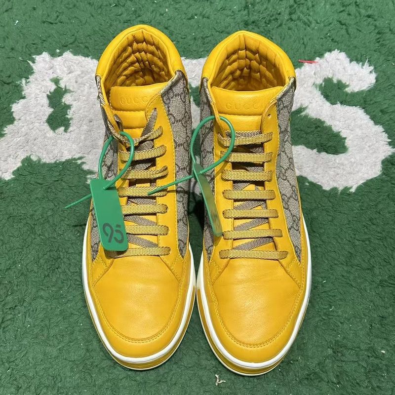 Gucci Gucci GG Monogram Supreme Yellow Sneakers 0079 Size US 8 / EU 41 - 2 Thumbnail