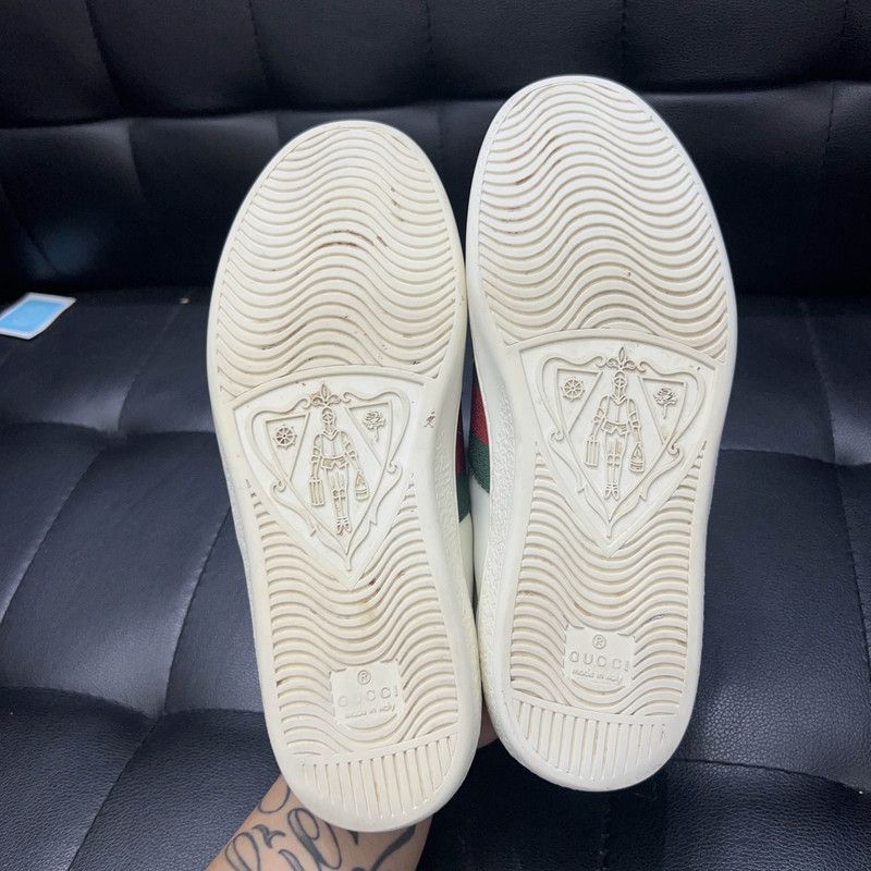 Gucci Gucci Ace White Low-Top Sneakers for Men 0079 Size US 6.5 / EU 39-40 - 4 Thumbnail