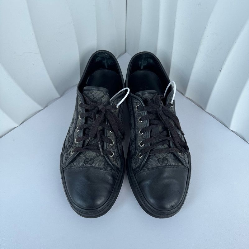 Gucci Gucci Fashion Low-Top Sneakers Black and Blue 0079 Size US 8 / EU 41 - 2 Thumbnail