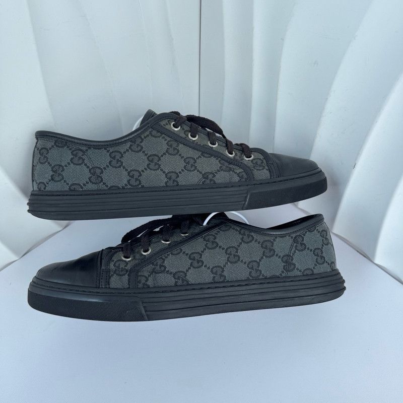Gucci Gucci Fashion Low-Top Sneakers Black and Blue 0079 Size US 8 / EU 41 - 6 Thumbnail