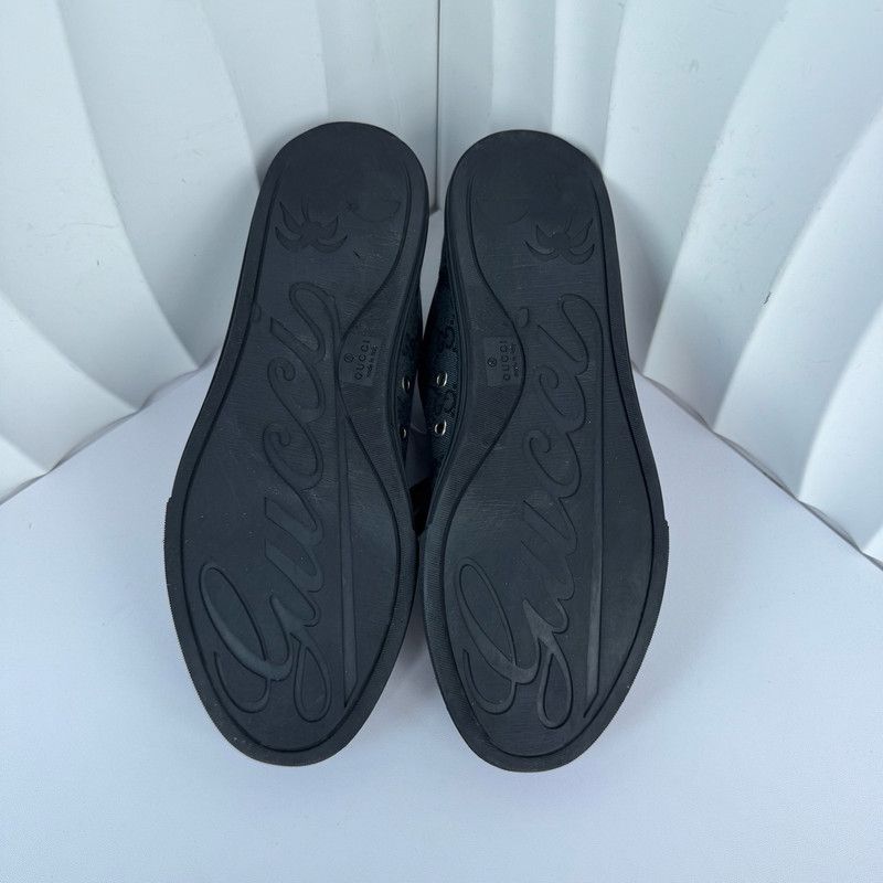 Gucci Gucci Fashion Low-Top Sneakers Black and Blue 0079 Size US 8 / EU 41 - 4 Thumbnail