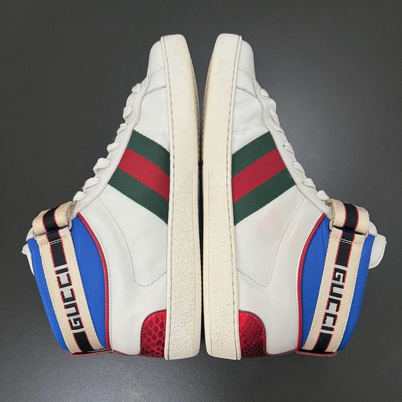 Gucci Gucci Ace Striped High-Top Fashion Sneakers for Men 0079 Size US 8 / EU 41 - 8 Thumbnail