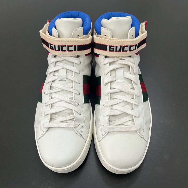 Gucci Gucci Ace Striped High-Top Fashion Sneakers for Men 0079 Size US 8 / EU 41 - 2 Thumbnail