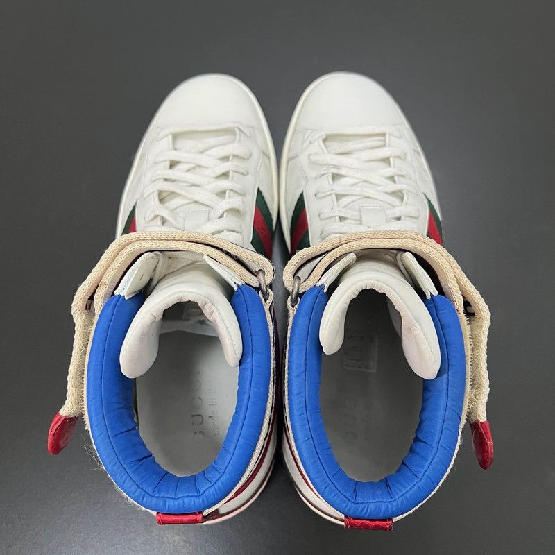 Gucci Gucci Ace Striped High-Top Fashion Sneakers for Men 0079 Size US 8 / EU 41 - 6 Thumbnail