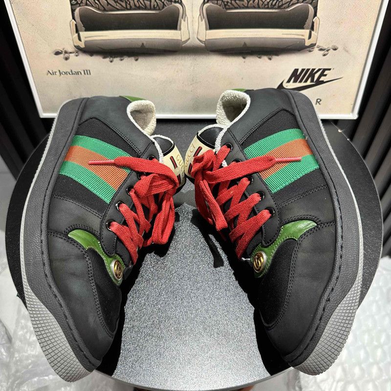 Gucci Gucci Screener GG Enamel Suede Fashion Sneakers 0079 Size US 8 / EU 41 - 8 Thumbnail