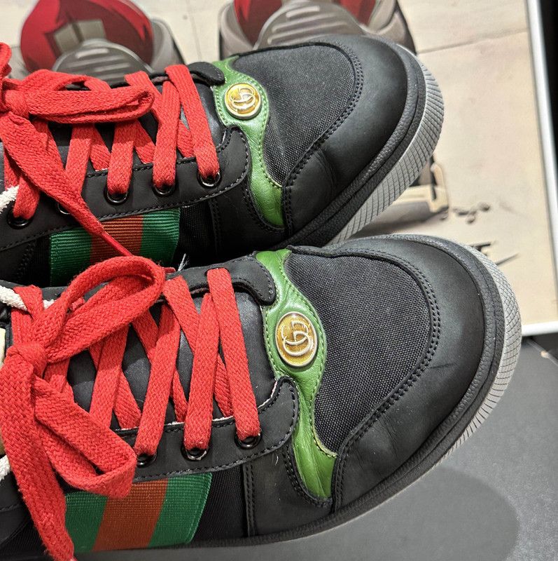 Gucci Gucci Screener GG Enamel Suede Fashion Sneakers 0079 Size US 8 / EU 41 - 10 Thumbnail