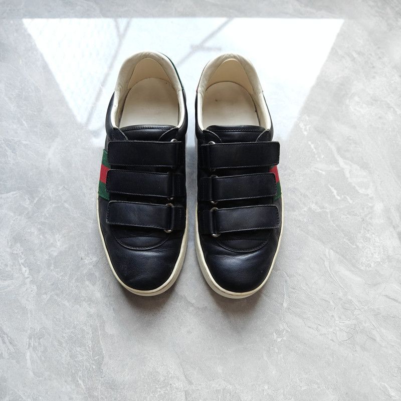 Gucci Gucci Ace Black Velcro Sneakers for Men 0079 Size US 8 / EU 41 - 2 Thumbnail