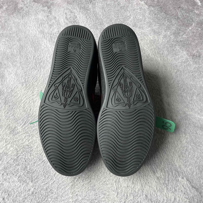Gucci Gucci Ace Black Striped Low-Top Sneakers 0079 Size US 8.5 / EU 41-42 - 4 Thumbnail