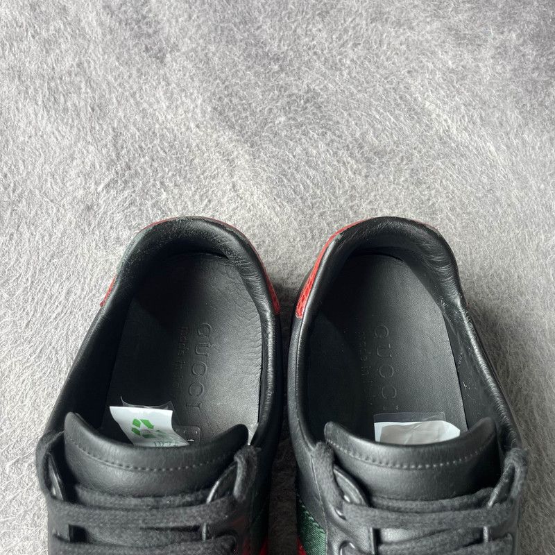 Gucci Gucci Ace Black Striped Low-Top Sneakers 0079 Size US 8.5 / EU 41-42 - 9 Thumbnail
