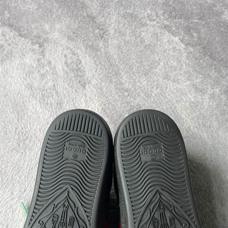 Gucci Gucci Ace Black Striped Low-Top Sneakers 0079 Size US 8.5 / EU 41-42 - 6 Thumbnail