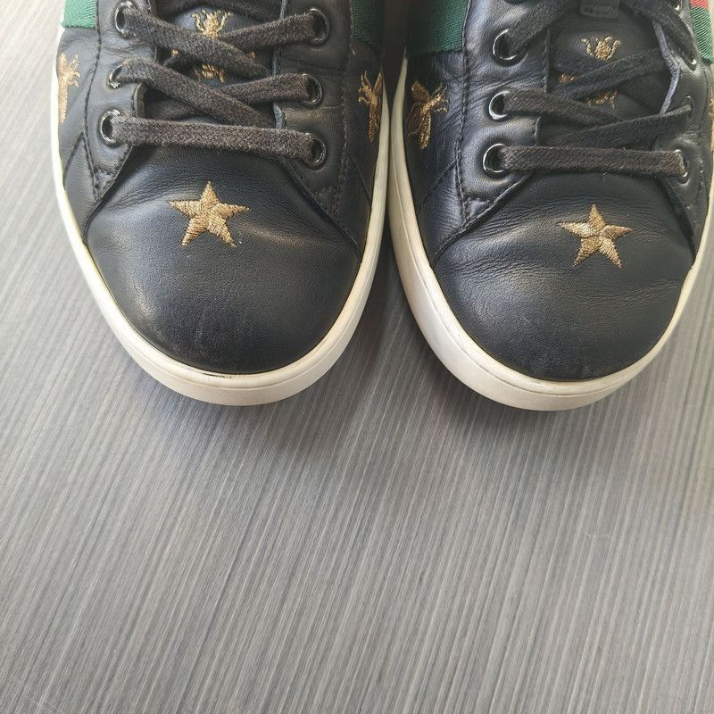 Gucci Gucci Ace Canvas Bee Embroidered Low Sneakers 0079 Size US 8 / EU 41 - 8 Thumbnail