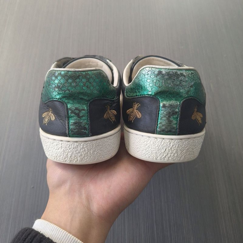 Gucci Gucci Ace Canvas Bee Embroidered Low Sneakers 0079 Size US 8 / EU 41 - 3 Thumbnail