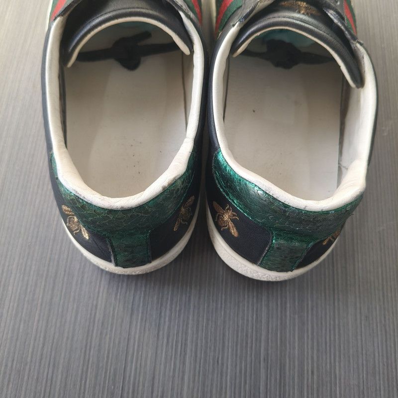 Gucci Gucci Ace Canvas Bee Embroidered Low Sneakers 0079 Size US 8 / EU 41 - 6 Thumbnail