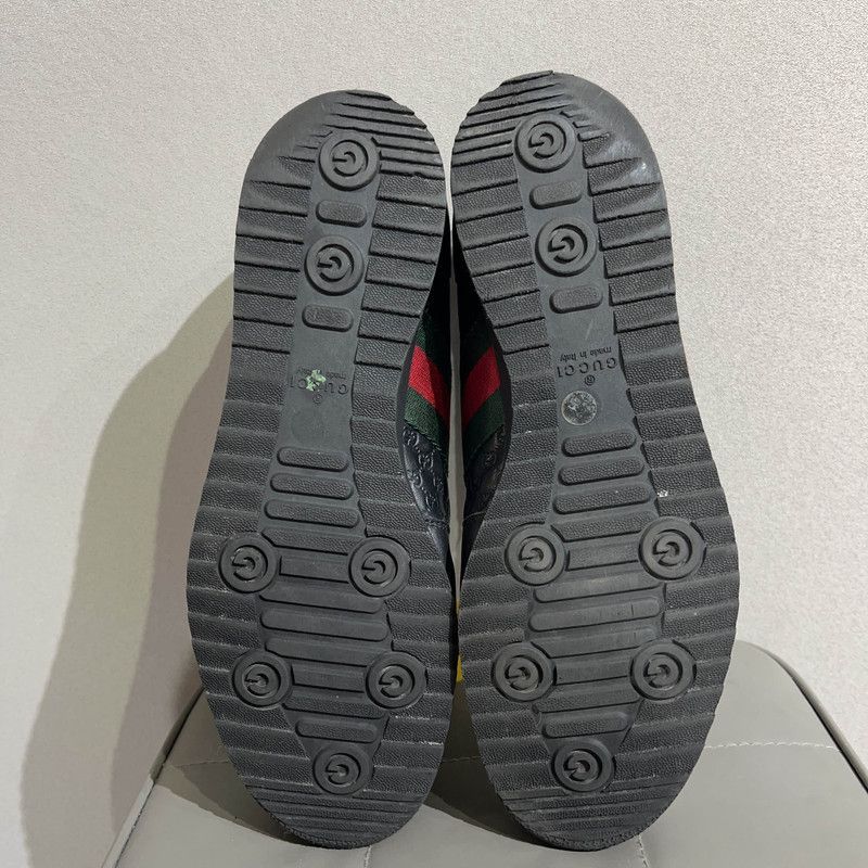 Gucci Gucci Black Leather Athletic Sneakers 0079 Size US 8 / EU 41 - 4 Thumbnail