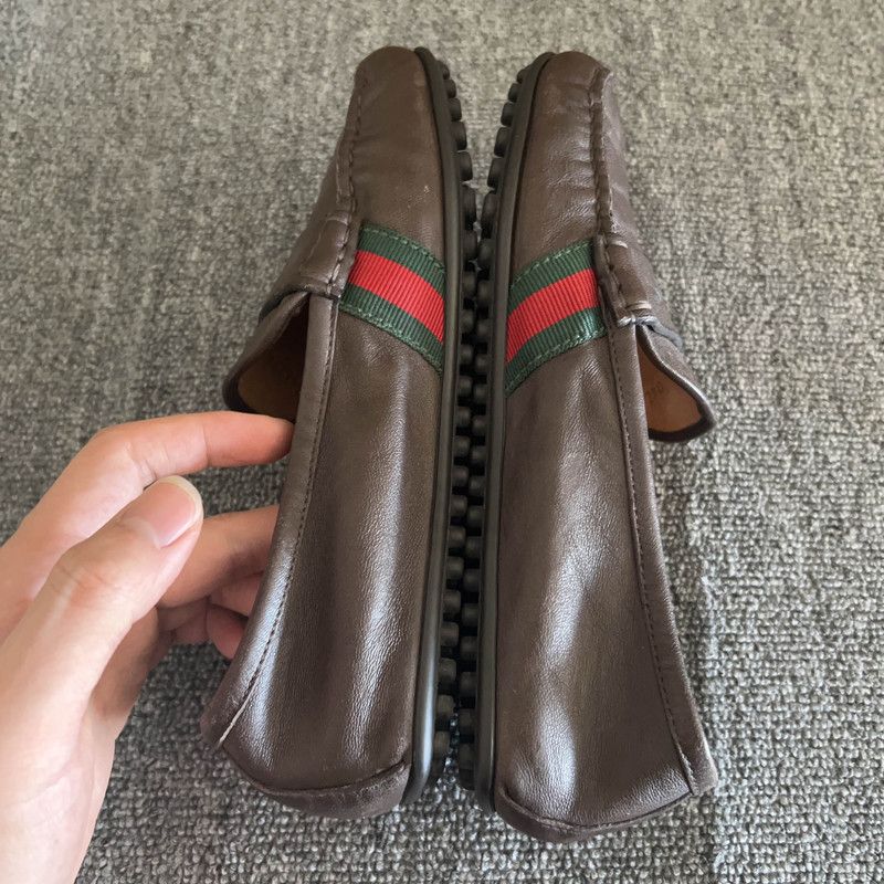 Gucci Gucci Brown Loafers for Men 0079 Size US 6.5 / EU 39-40 - 8 Thumbnail