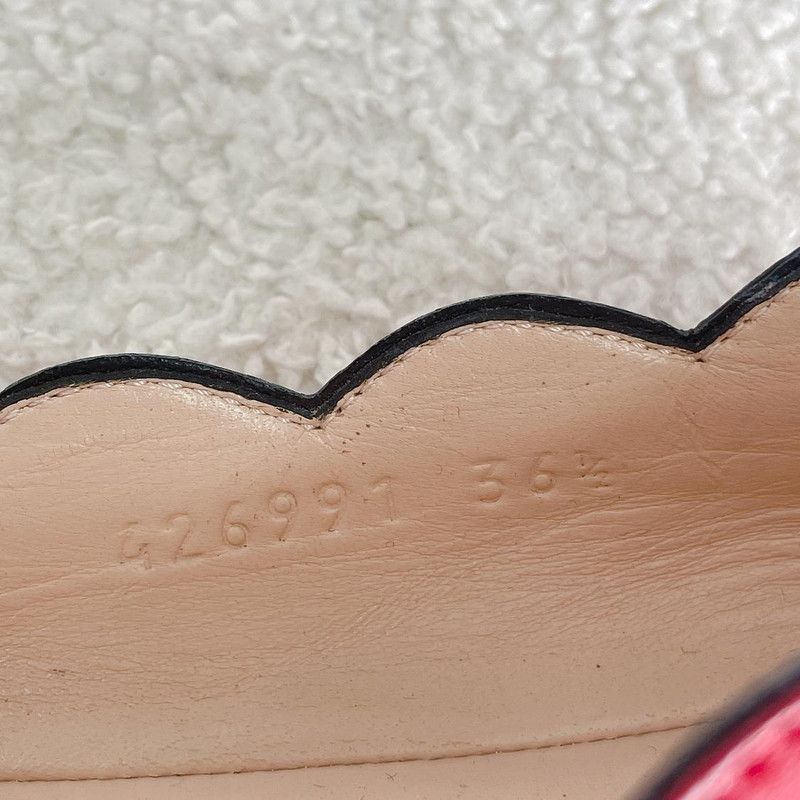 Gucci Gucci Red Leather Fashion Flats with Pearls 0079 Size US 6.5 / EU 39-40 - 5 Thumbnail