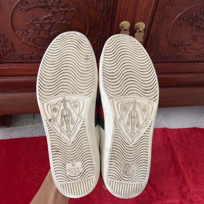 Gucci Gucci Ace Leather Fashion Sneakers for Men 0079 Size US 8.5 / EU 41-42 - 4 Thumbnail