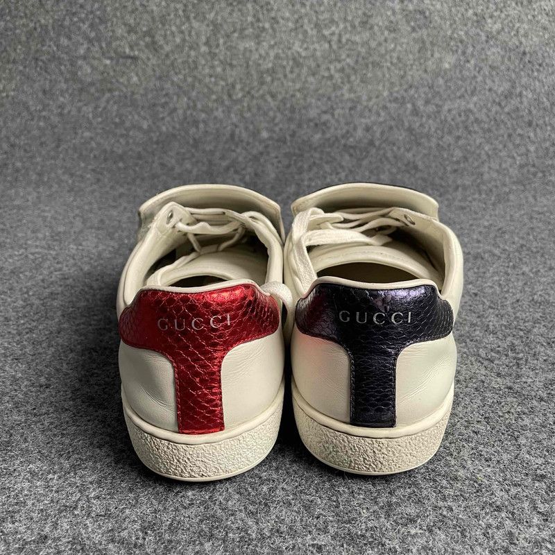 Gucci Gucci Ace Leather Low-top Fashion Sneakers for Men 0079 Size US 8.5 / EU 41-42 - 3 Thumbnail