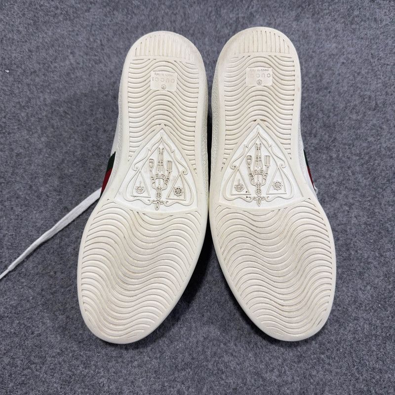 Gucci Gucci Ace Leather Fashion Sneakers for Men 0079 Size US 10.5 / EU 43-44 - 4 Thumbnail