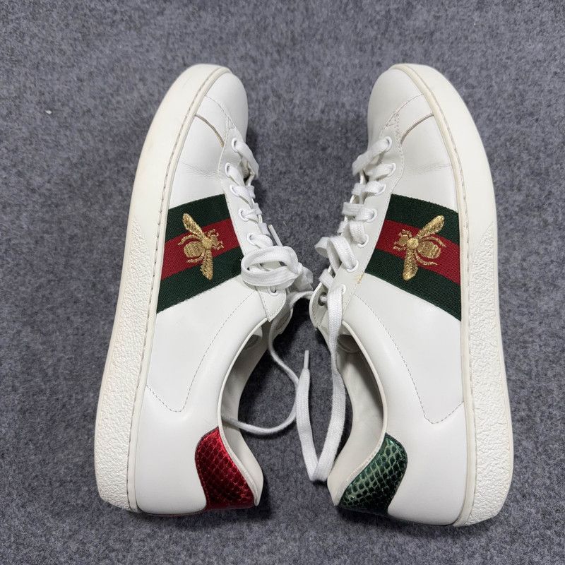 Gucci Gucci Ace Leather Fashion Sneakers for Men 0079 Size US 10.5 / EU 43-44 - 12 Thumbnail