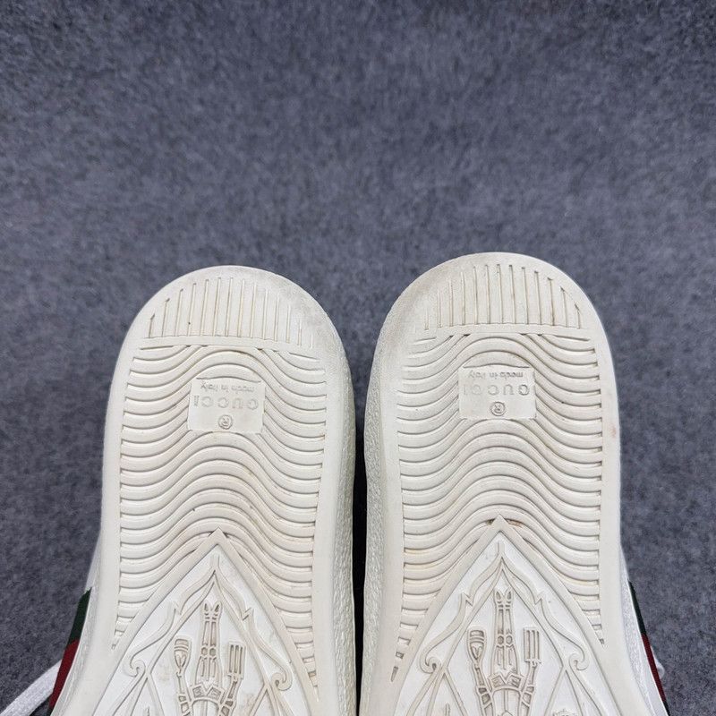 Gucci Gucci Ace Leather Fashion Sneakers for Men 0079 Size US 10.5 / EU 43-44 - 6 Thumbnail