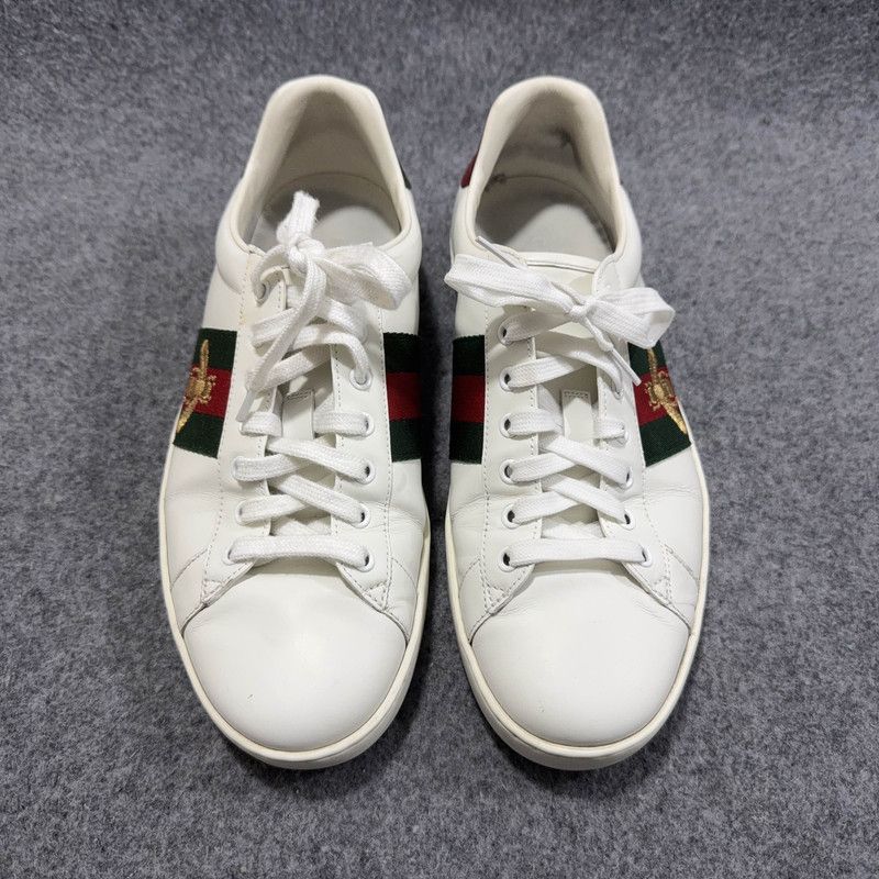 Gucci Gucci Ace Leather Fashion Sneakers for Men 0079 Size US 10.5 / EU 43-44 - 2 Thumbnail