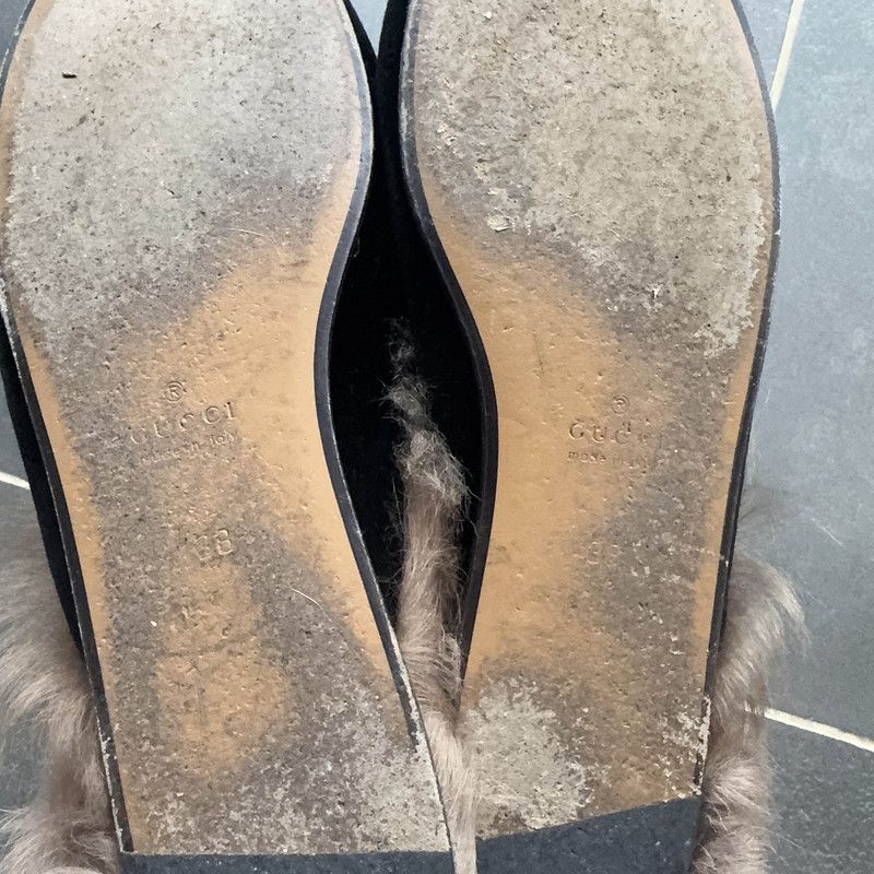 Gucci Gucci Black Fur-Lined Mule Slippers 0079 Size US 7.5 / EU 40-41 - 7 Thumbnail