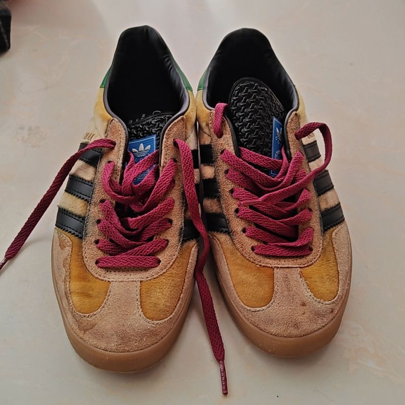 Gucci Adidas Originals x Gucci Yellow Gazelle Fashion Sneakers 0079 Size US 8.5 / EU 41-42 - 2 Thumbnail