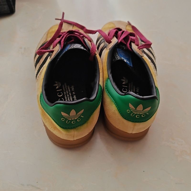 Gucci Adidas Originals x Gucci Yellow Gazelle Fashion Sneakers 0079 Size US 8.5 / EU 41-42 - 3 Thumbnail